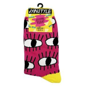 Oooh Yeah Purple Eye See You Womens Crew Socks OSFM Size 9-11 Gift Her